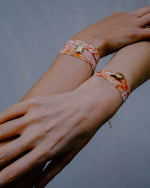 Charger l&#39;image dans la galerie, Bracelet soie double tour large
