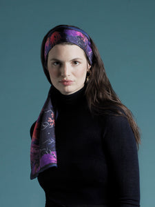 Foulard de soie pour femme de la marque Limoilove, marque de vêtement pour femme fabriqué en france à Nevers, fabrication francaise made in france